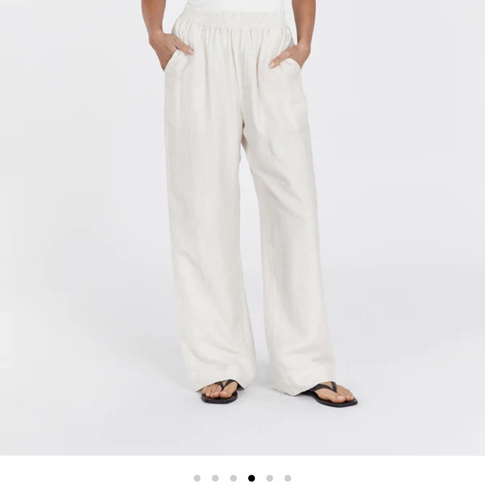 DISSH White Wide Leg Pants High-Waisted